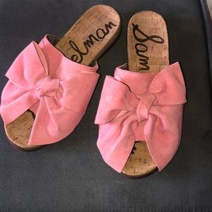 Sam Edelman Pink Bowed Sandals